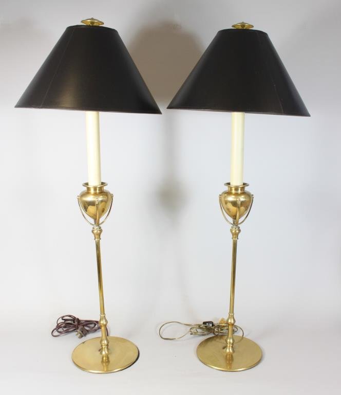 PAIR OF 1985 BRASS CHAPMAN LAMPS