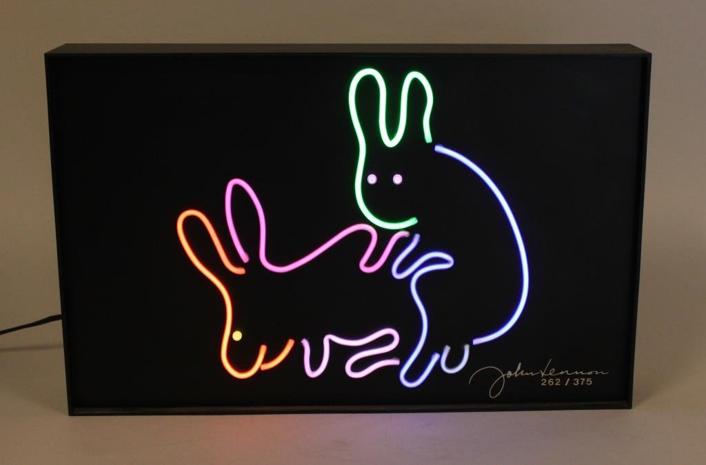 JOHN LENNON NEON COLLECTION RABBIT LIGHT