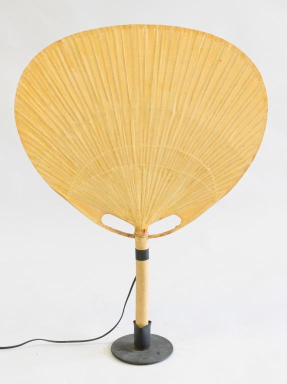 INGO MAURER UCHIWA STYLE LAMP: Kovacs label to socket. Dimension: H 30" X W 22.5" Condition: Good, no tears. Working.