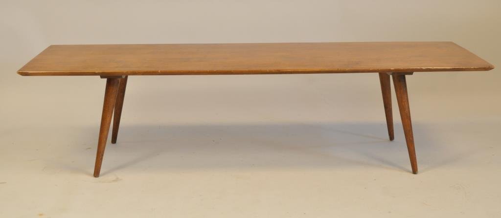 PAUL MCCOBB PLANNER GROUP COFFEE TABLE: From the Planner Group Dimensions: L 60" x W 18" x H 15" Condition: very good, some light surface scratching