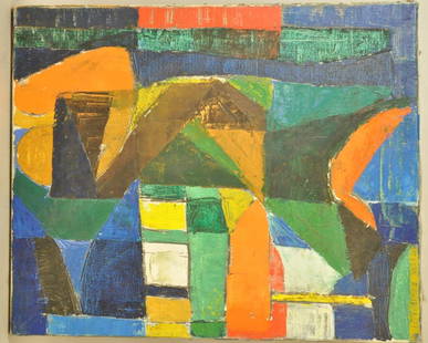 PAUL HEIFETZ (1927-2010, 20TH CENTURY) ABSTRACT: Untitled (color abstract 7) Oil on canvas, not signed Dimension: H18.5" X W15" Condition: good Provenance: From the estate of Paul Heifetz, son of Yasha Heifetz