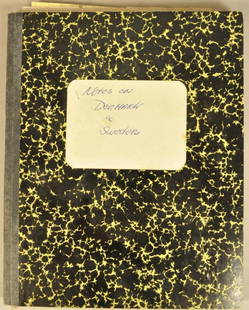 1963 PAUL HEIFETZ NOTES ON DENMARK & SWEDEN: Rare collection of Paul Heifetz 1963 personal contact note book from Denmark & Sweeden . Dimension: 8.5" X 7" Condition: good Provenance: From the estate of Paul Heifetz, son of Yasha Heifetz