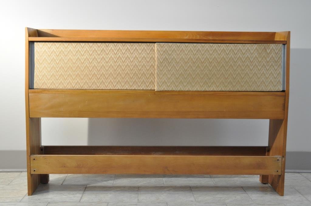 PAUL MCCOBB PERIMETER GROUP HEADBOARD: Ca 1957, marked to back Measurements: 35.5" X 55" X 8.5" Condition: overall good condition