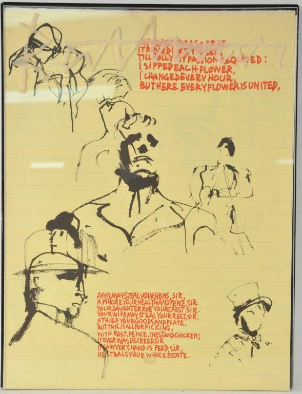 ABRAHAM RATTNER (AMERICAN 1895-1978): The Beggar's Opera (portfolio of 20 images & 28 sheets of text) Lithographs, signed edition A/P & lower right in pencil Dimensions: H26 1/4" x W 20 1/8". Condition: good