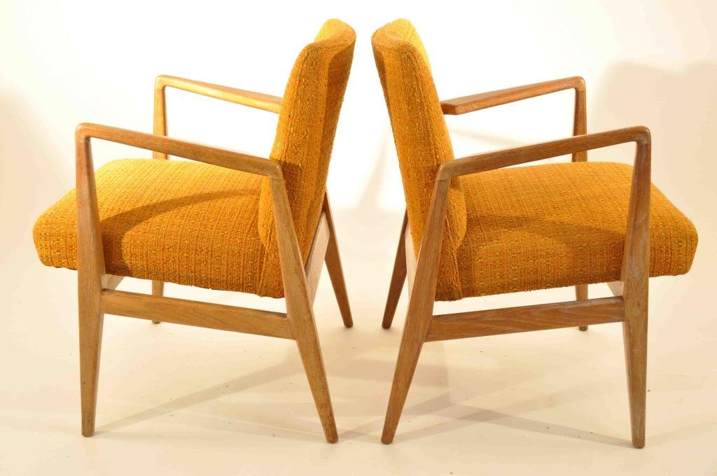 PAIR OF JENS RISOM ARM CHAIRS: Dimension: L 23" X W 23" X H 32" Condition: Good