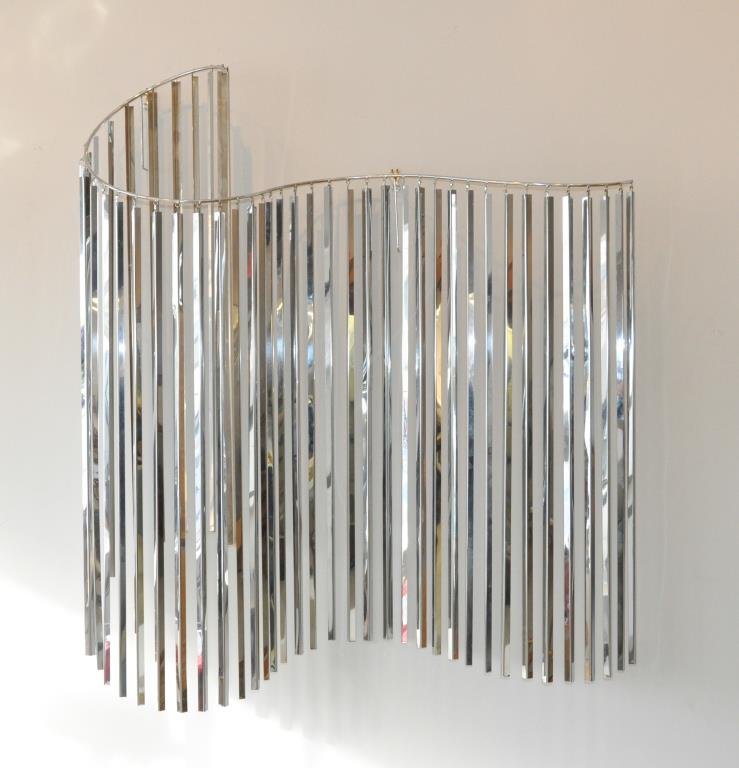 C. JERE KINETIC WAVE WALL SCULPTURE: Dimensions: 48" X 42" X 12" Condition: Good condition