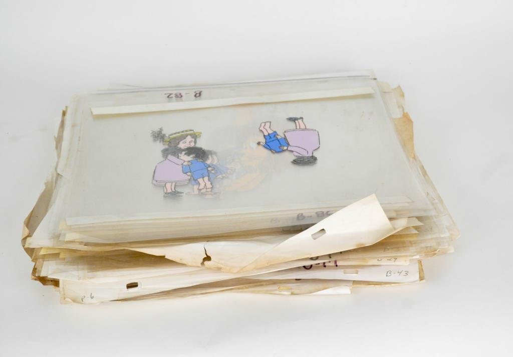 ORIGINAL DRAWINGS & CELLS- MAURICE SENDAK 'PIERRE': From 'Pierre - A Cautionary Tale', by Maurice Sendak Lot includes approx. 106 cells and 70 original sketches Condition: good, some wear to edges as seen in photos, some surface dirt Provenance: From t