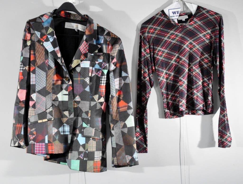 LOT OF VINTAGE TODD OLDHAM: BLAZER AND TOP Note: All clothing is from the same estate and mostly in very good condition. All clothing sold as is. Please preview the week before the auction or call or email with any questions.