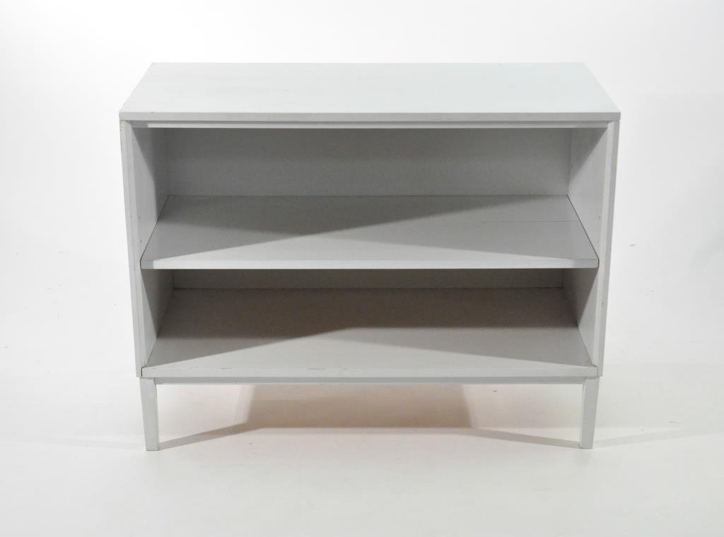 PAUL MCCOBB PERIMETER GROUP SHELF CABINET: Dimensions: H 29.25" X W 38.25" X D 18"Condition: Splits to shelf, light scuffing to edges.