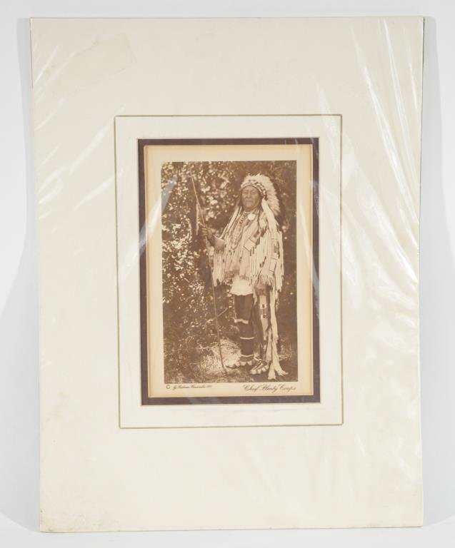 CHIEF PLENTY COUPS LITHOGRAPH PRINT: by Rodman Wanamaker 1913Dimensions: L 8.5" X W 5.75"Condition: Good