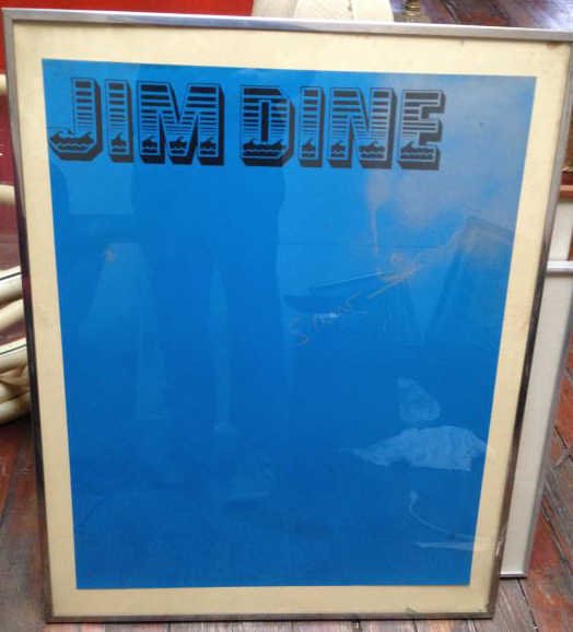 JIM DINE POSTER: Dimensions: H 30.5" x W 24.25"Condition: as isONSITE WAREHOUSE AUCTION, ITEMS MUST BE PICKED UP WITHIN 7 DAYS AFTER THE AUCTION, ALL ITEMS LEFT PAST THAT DAY WILL BE ABANDONED