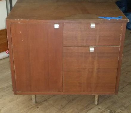 GEORGE NELSON CABINET FOR HERMAN MILLER: Dimensions: H 27" x W 18.5" x D 26" Condition: goodONSITE WAREHOUSE AUCTION, ITEMS MUST BE PICKED UP WITHIN 7 DAYS AFTER THE AUCTION, ALL ITEMS LEFT PAST THAT DAY WILL BE ABANDONED