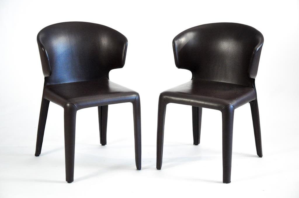 PAIR OF HOLA ARMCHAIRS BY CASSINA HANS WETTSTEIN: Designed by Hans WettsteinThe Hola upholstery covers the entire chair and is removable. The internal steel structure is padded with CFC-free polyurethane foam and polyester wadding.Dimensions: H 31.25