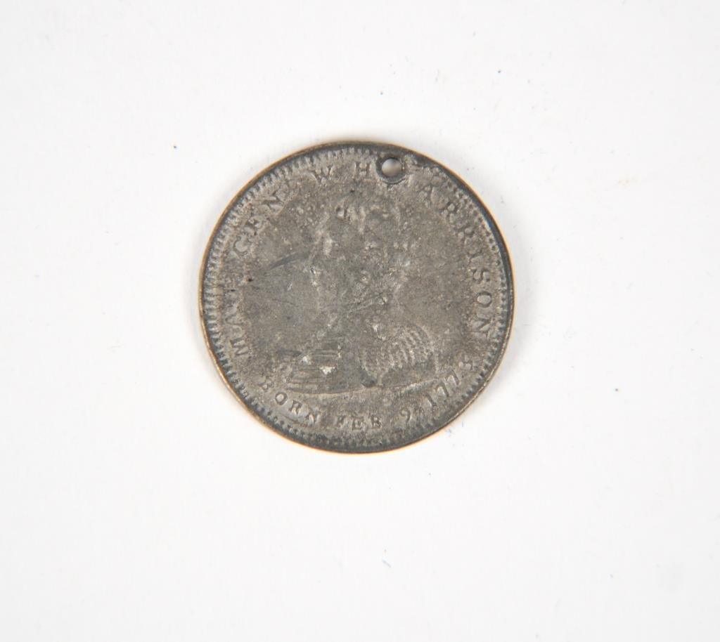 MAJ. GEN. W. HARRISON POLITICAL TOKEN: Marked 1840, reads The Peoples ChoiceDimensions: dia 1"Condition: good