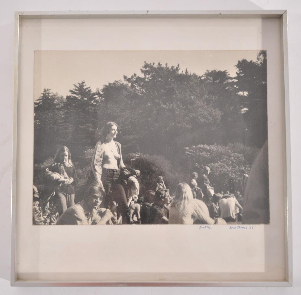 LEW THOMAS BERKLEY PHOTOGRAPH: Signed to mattingDimensions: Frame H 14.25" x W 14.25"Condition: good, some wear to edges