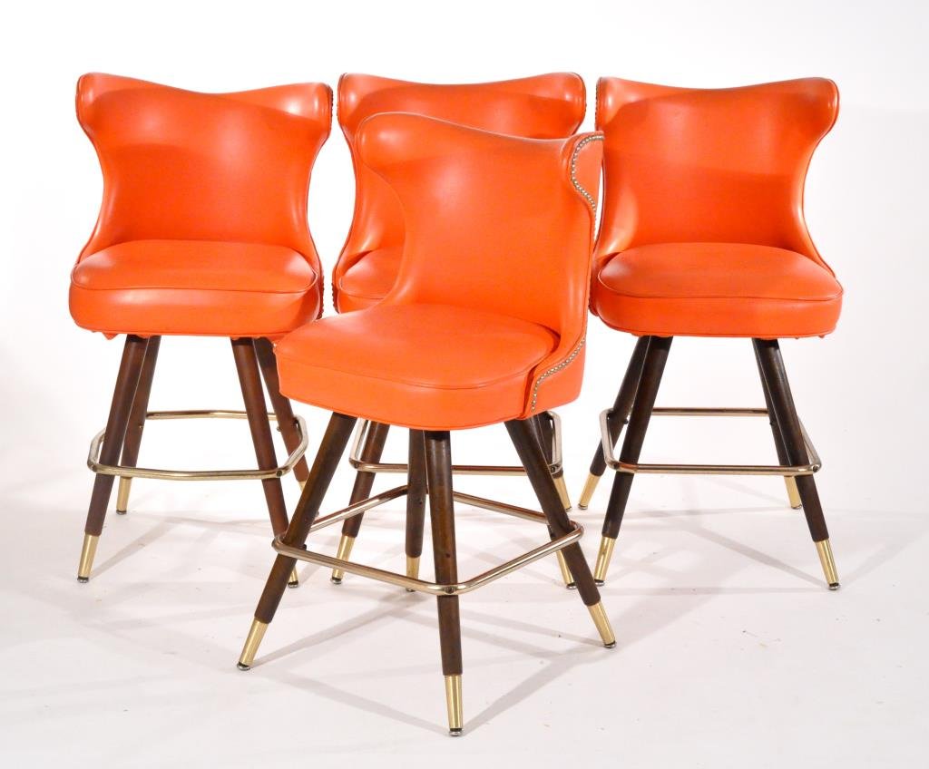 (4) ADRIAN PEARSALL (ATTR) BAR STOOLS: Dimensions: H 37" x W 19" x D 17"Condition: Good