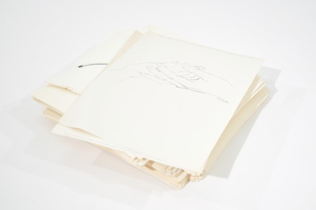 DAVID STONE MARTIN ADVERTISING ARTWORK GROUPING 4: Large grouping of black and white advertising prints by David Stone for Lester Rossin Associates Inc. Advertising for Security Mutual Life Insurance Co. Dimensions: Aprrox: H 13" x W 10" Condition: Go