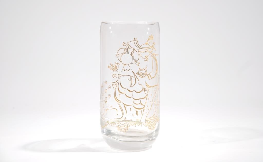 BJORN WIINBLAD GLASS VASE: Signed to bottomDimensions: H 8" x D 3.5"Condition: Good