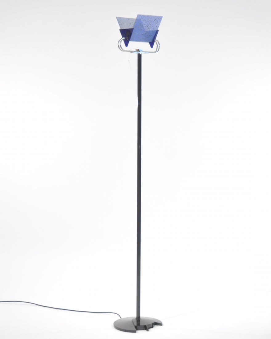 MEMPHIS STYLE ARTELUCE TRIANA FLOOR LAMP: Murano Glass shadesDimensions: H 78.5" x Diameter 13"Condition: good, untested