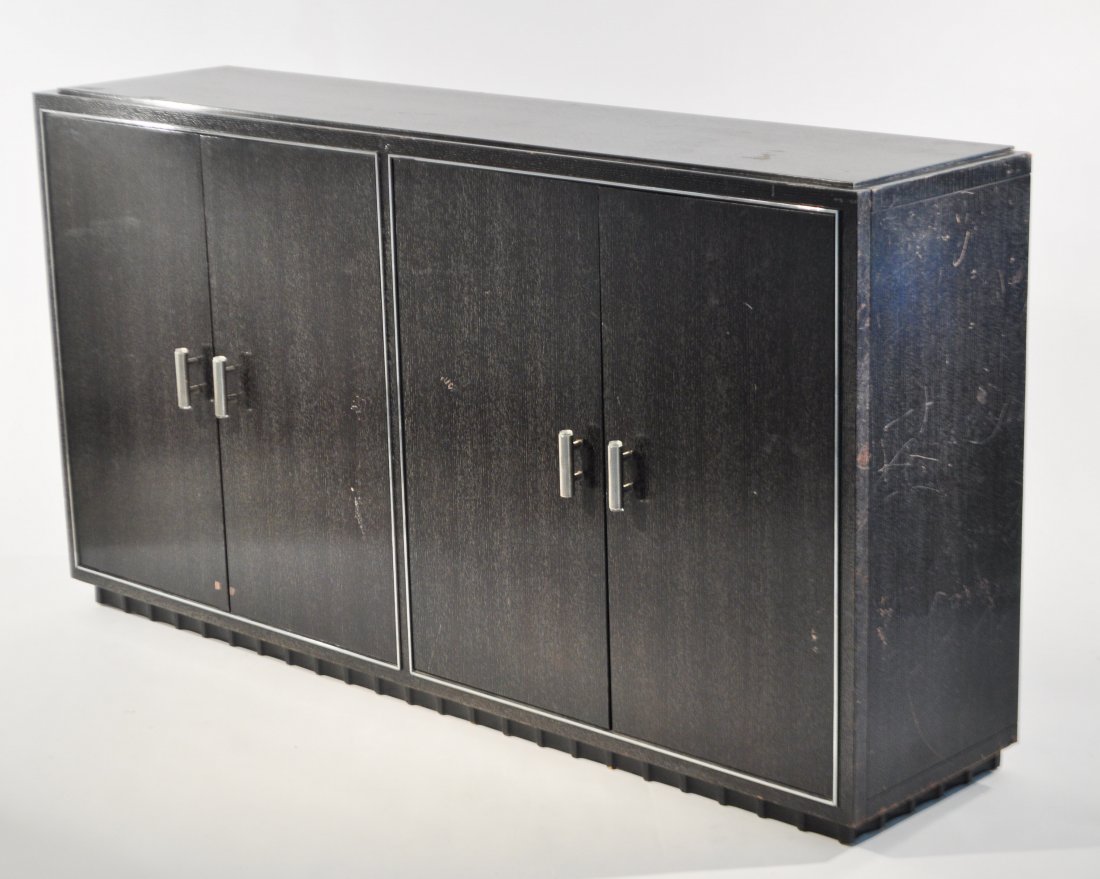 RALPH LAUREN EBONISED SIDEBOARD: Dimensions: H 38.5" x W 74' x D 17"Condition: some losses to finish and on top