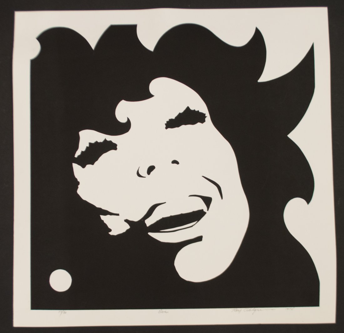 ROY AHLGREN (AMERICAN 1927-2011) MODERN SILKSCREEN: Eve, executed 1974, editioned 17/50, unframedPencil signed and editioned beneath imageDimensions: H 20" x W 20"Condition: good