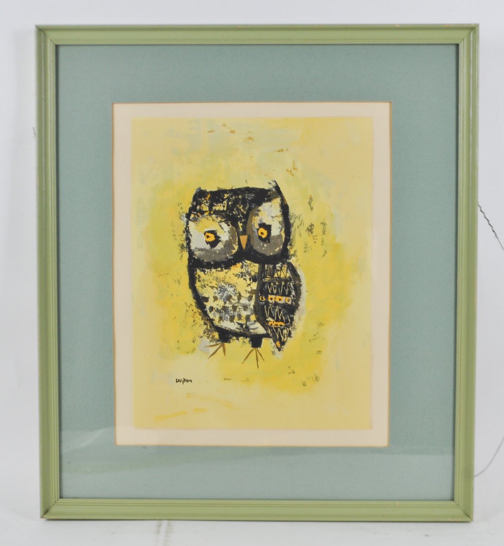 MARGARET LAYTON WATERCOLOR OWL: Dimensions: H 20.5" W 18"Description updated shortlyNote: All items are sold as-is, where-is. Any condition report is a courtesy to the buyer and should not be taken as fact. Please contact the auctio