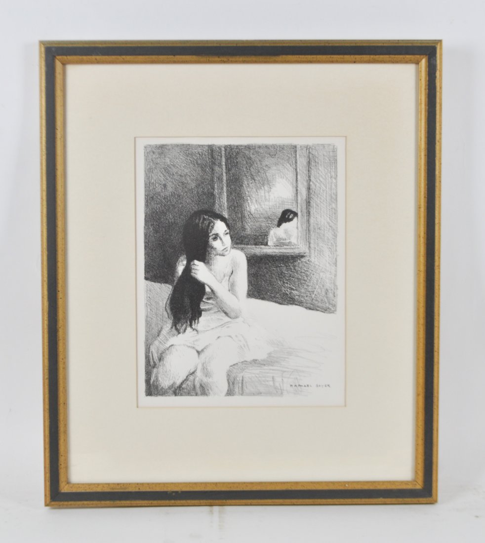 RAPHAEL SOYER (1899-1987) MODERN PRINT: H 19.5" W 16.5"Note: All items are sold as-is, where-is. Any condition report is a courtesy to the buyer and should not be taken as fact. Please contact the auction house with any specific questions.