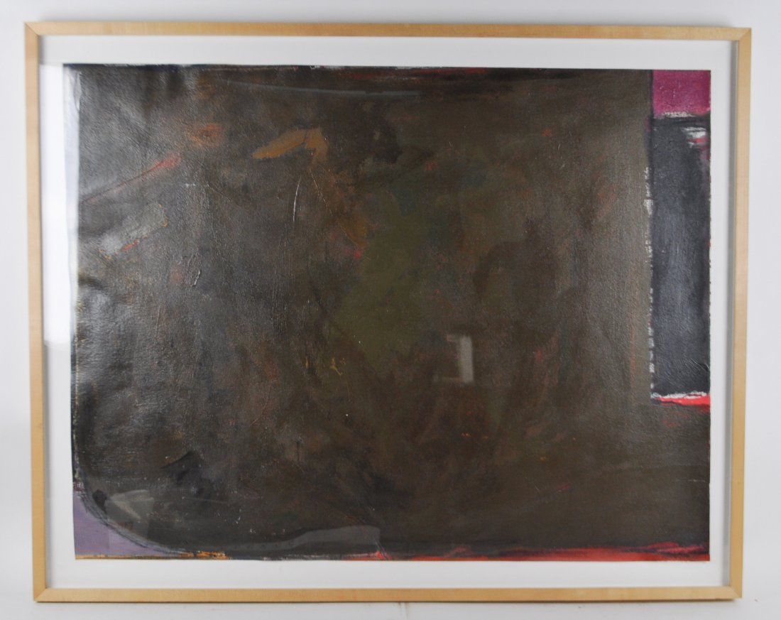 20TH C. WATSON ABSTRACT OIL ON CANVAS: H 34.5" W 43"Note: All items are sold as-is, where-is. Any condition report is a courtesy to the buyer and should not be taken as fact. Please contact the auction house with any specific questions.