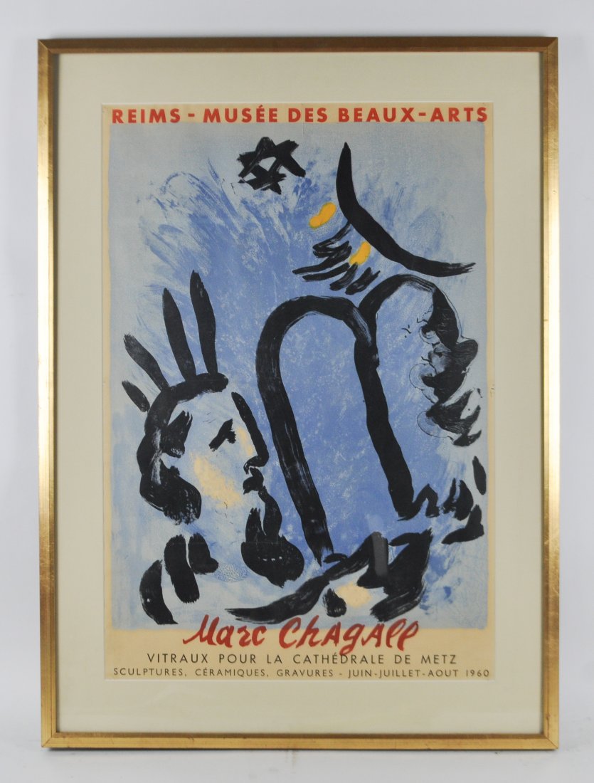 MARC CHAGALL EXHIBITION POSTER: Dimensions: H 37" W 27"Note: All items are sold as-is, where-is. Any condition report is a courtesy to the buyer and should not be taken as fact. Please contact the auction house with any specific que