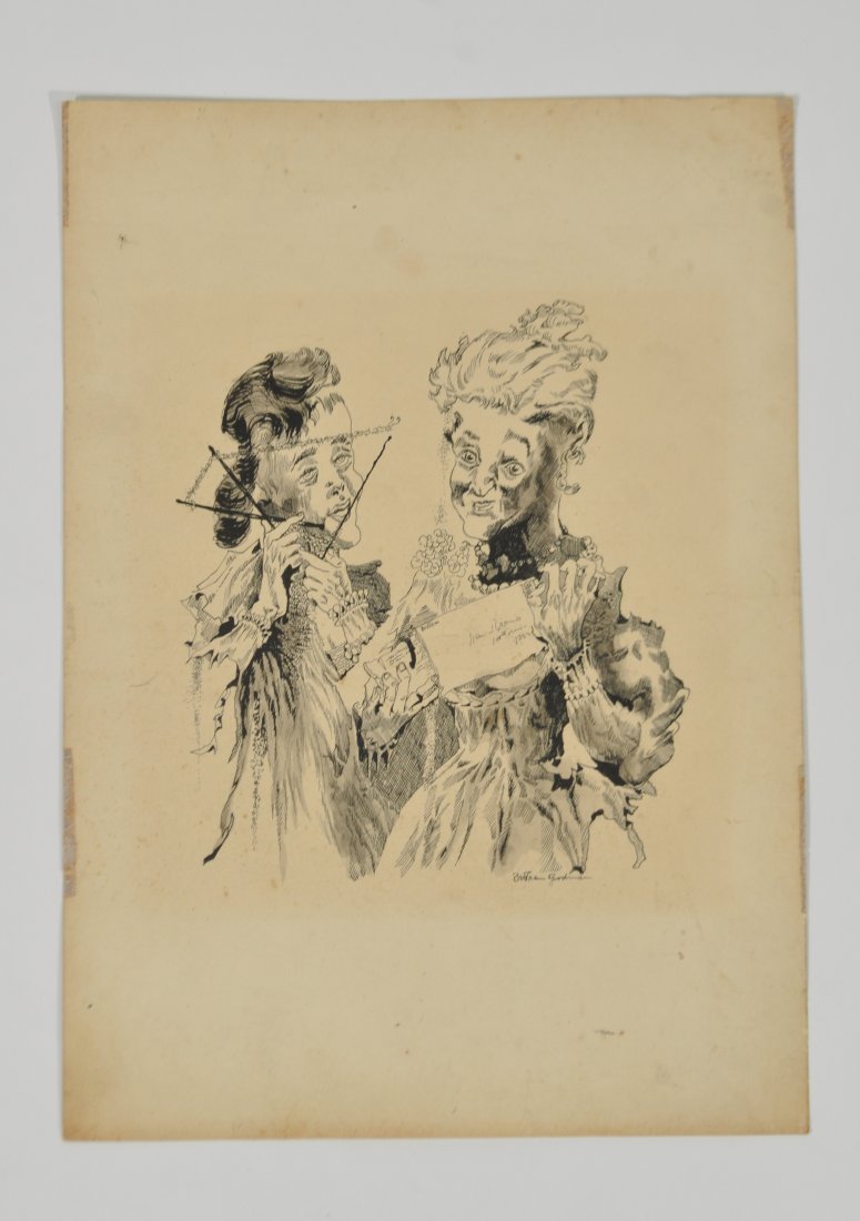 BERTRAM GOODMAN (AMERICAN B. 1904) PEN AND INK: Dimensions: H 15" W 11"Description updated shortlyNote: All items are sold as-is, where-is. Any condition report is a courtesy to the buyer and should not be taken as fact. Please contact the auction