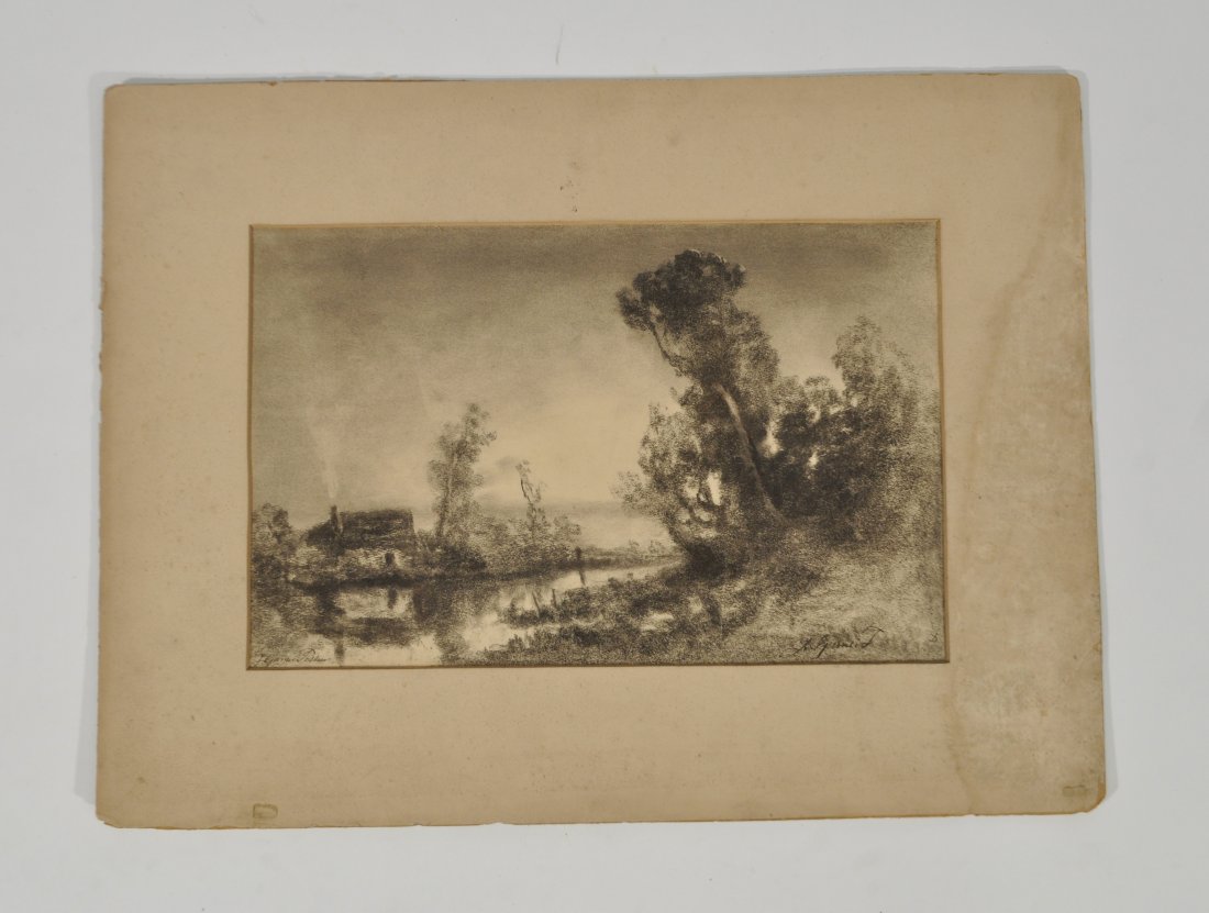 J.G. FISHER CHARCOAL LANDSCAPE DRAWING: Dimensions: H 20" W 27"Description updated shortlyNote: All items are sold as-is, where-is. Any condition report is a courtesy to the buyer and should not be taken as fact. Please contact the auction 