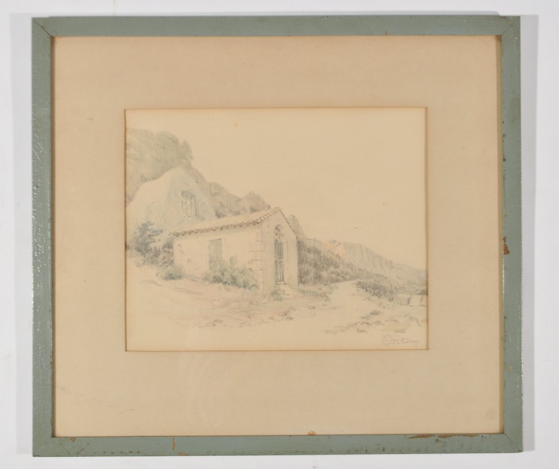 H.H. BENTLEY PENCIL WATERCOLOR: Les Beax, 1824, The Chapel of the Three Mary'sDimensions: H 17.5" W 19.5"Note: All items are sold as-is, where is. Any condition report is a courtesy to the buyer and should not be taken as fact. Plea