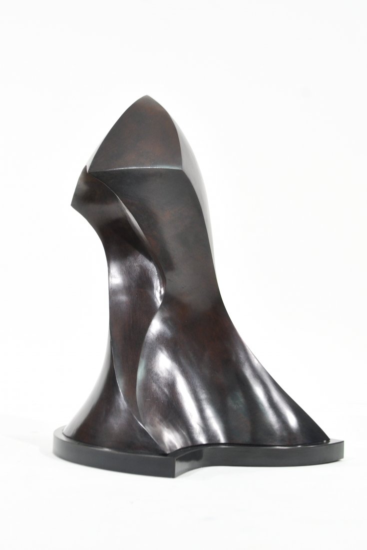 IRENE HAMAR (NEW YORK/ BRAZIL1909 - 1973) BRONZE: Artist I. HAMARUntitled (hard edge form)Bronze, signed with foundry stamped Bedi Rassy, NYC to the edge of the sculpture.Dimensions: H22" X W17"Condition: good