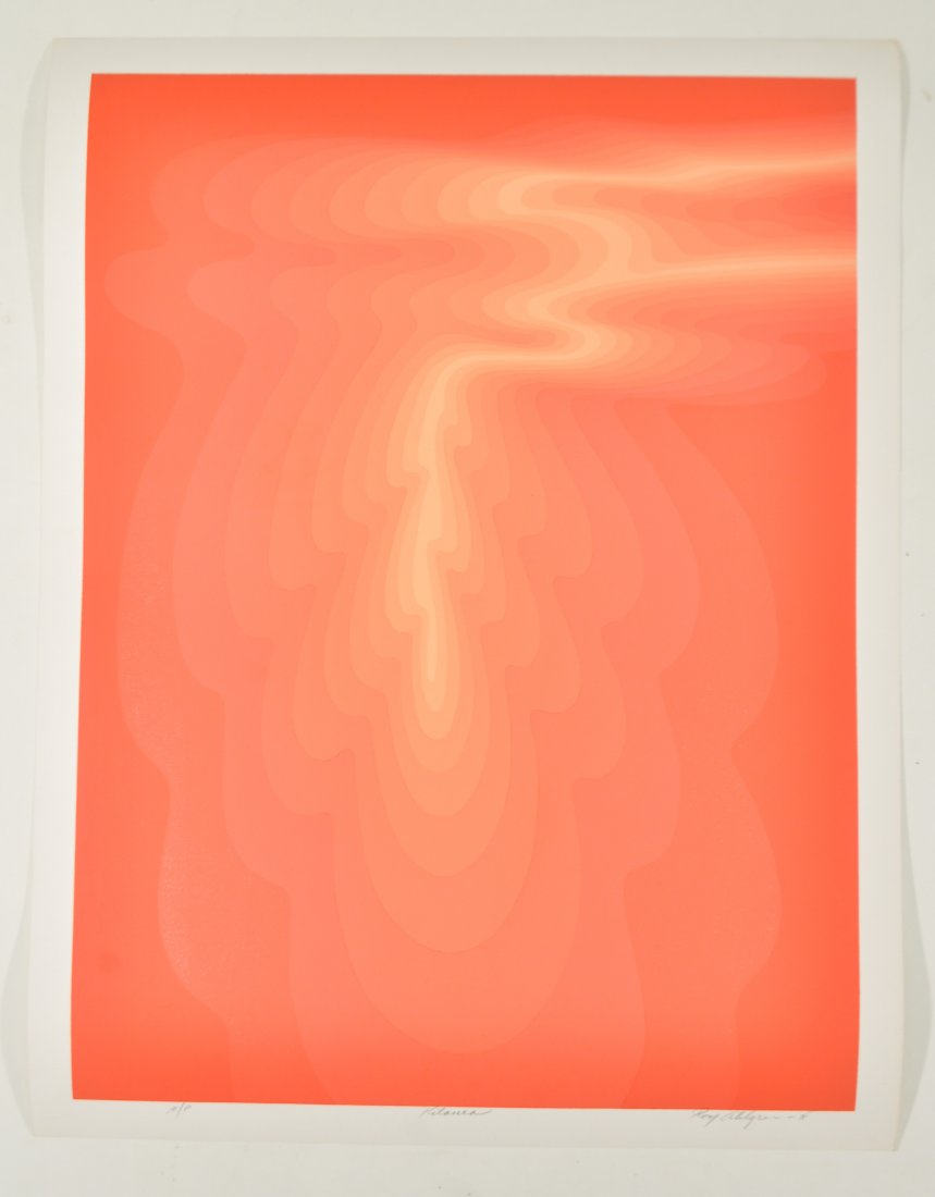 ROY AHLGREN (AMERICAN 1927-2011) SILKSCREEN: "Kilauea", Artists Print, pencil signed, numbered, and titled beneath printDimensions: H 26" W 20"Condition: good