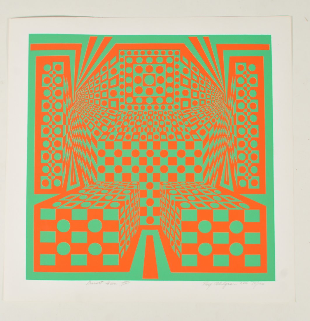 ROY AHLGREN (AMERICAN 1927-2011) SILKSCREEN: "Desert Icon III", 2nd Edition, 15/100, pencil signed, numbered, and titled beneath printDimensions: H 26" W 20"Condition: good
