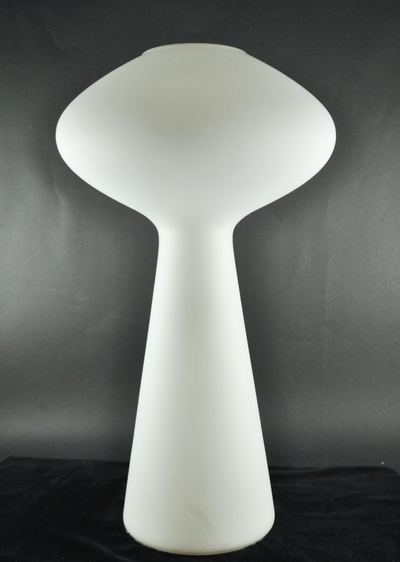 LISA JOHANSSON PAPE FROSTED GLASS LAMP: Dimensions: H 18" x D 10"Condition: Good, very light scuffs