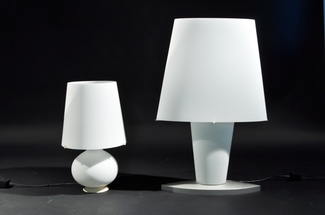 (2) FONTANA  ARTE ITALIAN GLASS TABLE LAMPS (1 of 9)