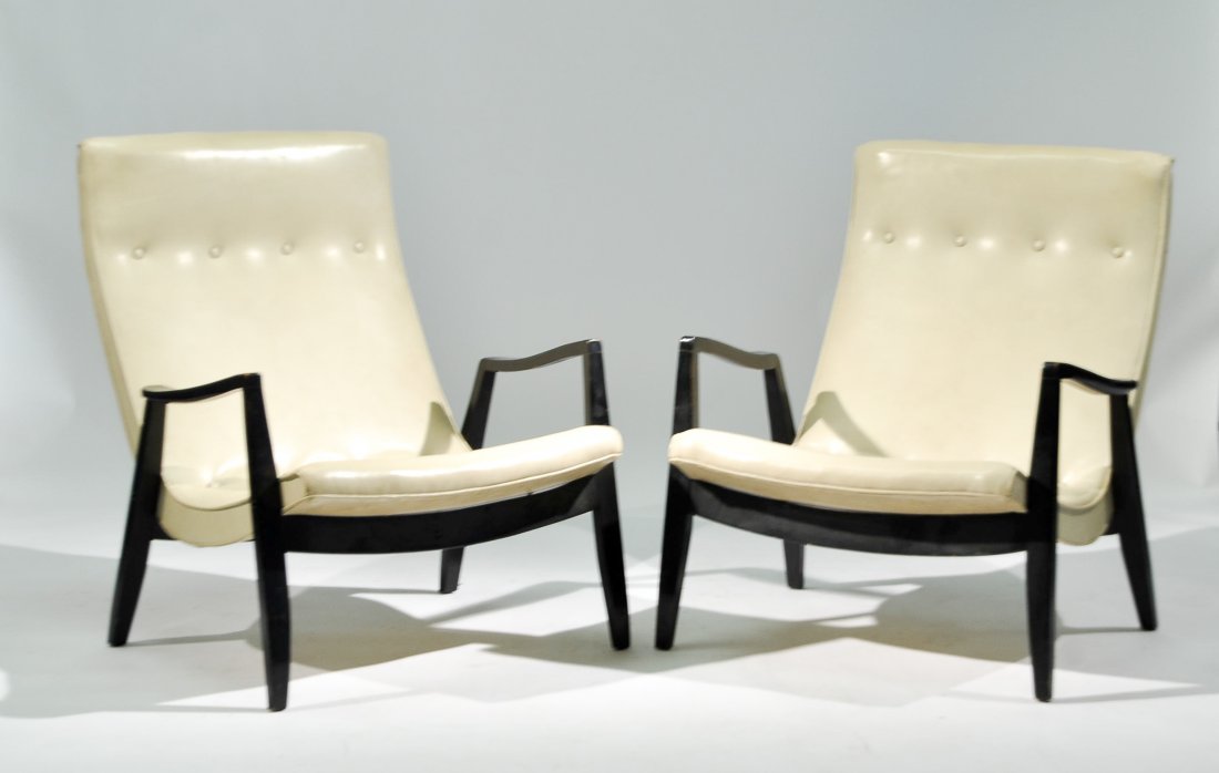 MILO BAUGHMAN PAIR OF MID-CENTURY LOUNGE CHAIRS (1 of 9)