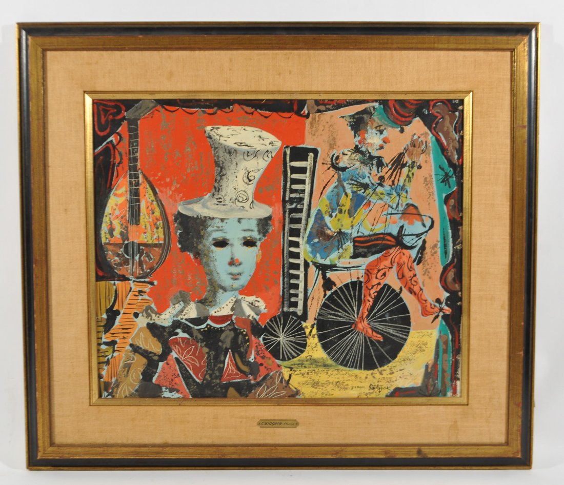 JEAN CALOGERO (ITALIAN	 1922-2001) PAINTING (1 of 5)