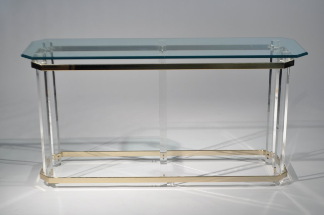 CHARLES HOLLIS JONES (ATTR.) LUCITE CONSOLE (1 of 9)