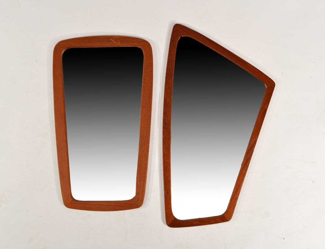 PAIR OF MID-CENTURY DANISH TEAK MIRRORS (1 of 5)