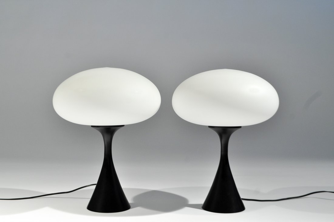 PAIR OF BILL CURRY; LAUREL MUSHROOM LAMPS (1 of 6)