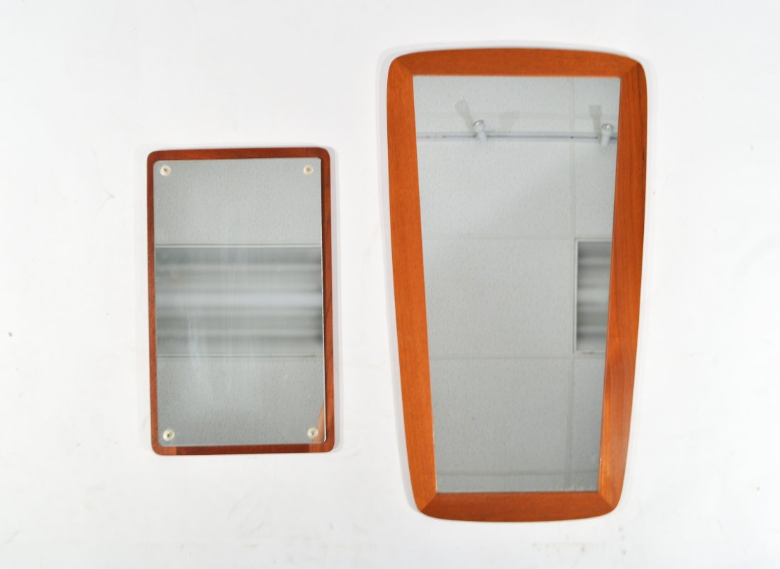 PAIR OF MID-CENTURY DANISH TEAK MIRRORS (1 of 7)
