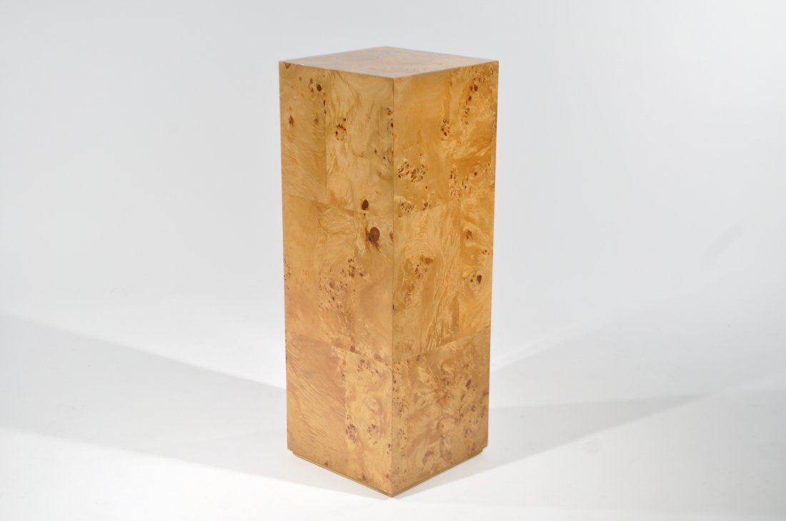 MILO BAUGHMAN STYLE BURL WOOD PEDESTAL (1 of 6)