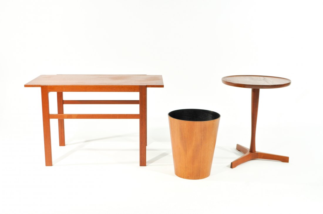 SCANDINAVIAN TEAK SIDE TABLES & WASTEBASKET (1 of 10)