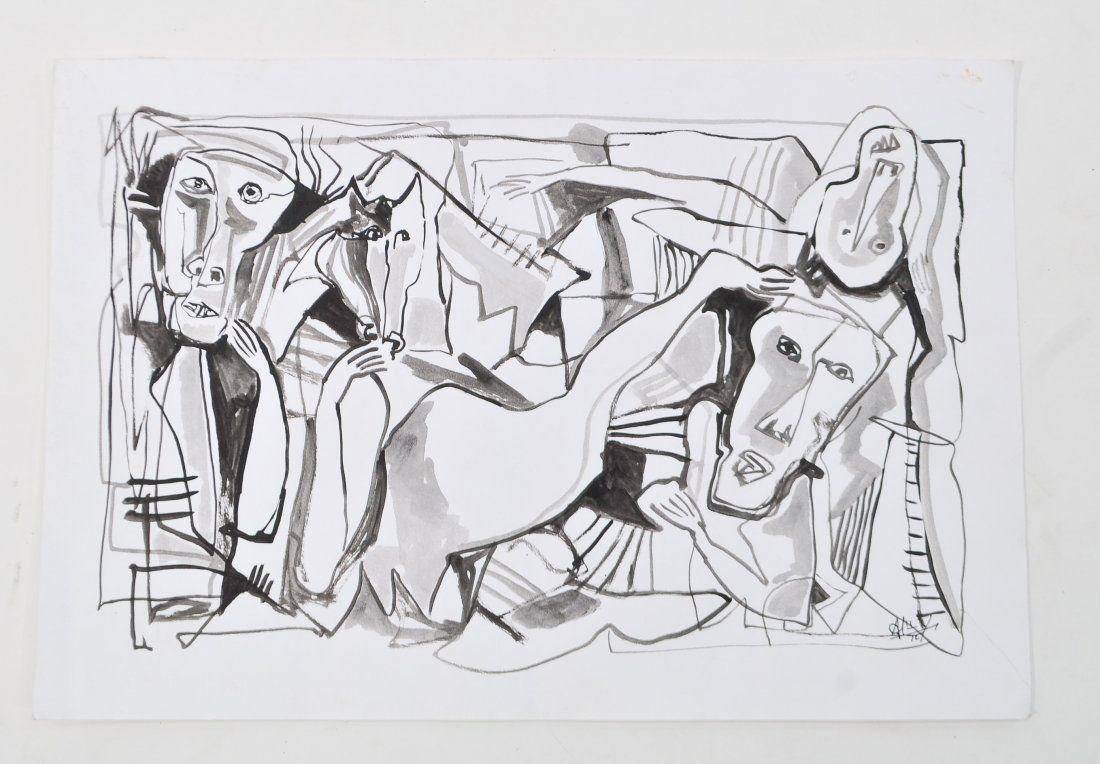 ALEJANDRO SANTIAGO (1964-2013) INK & GOUACHE (1 of 6)