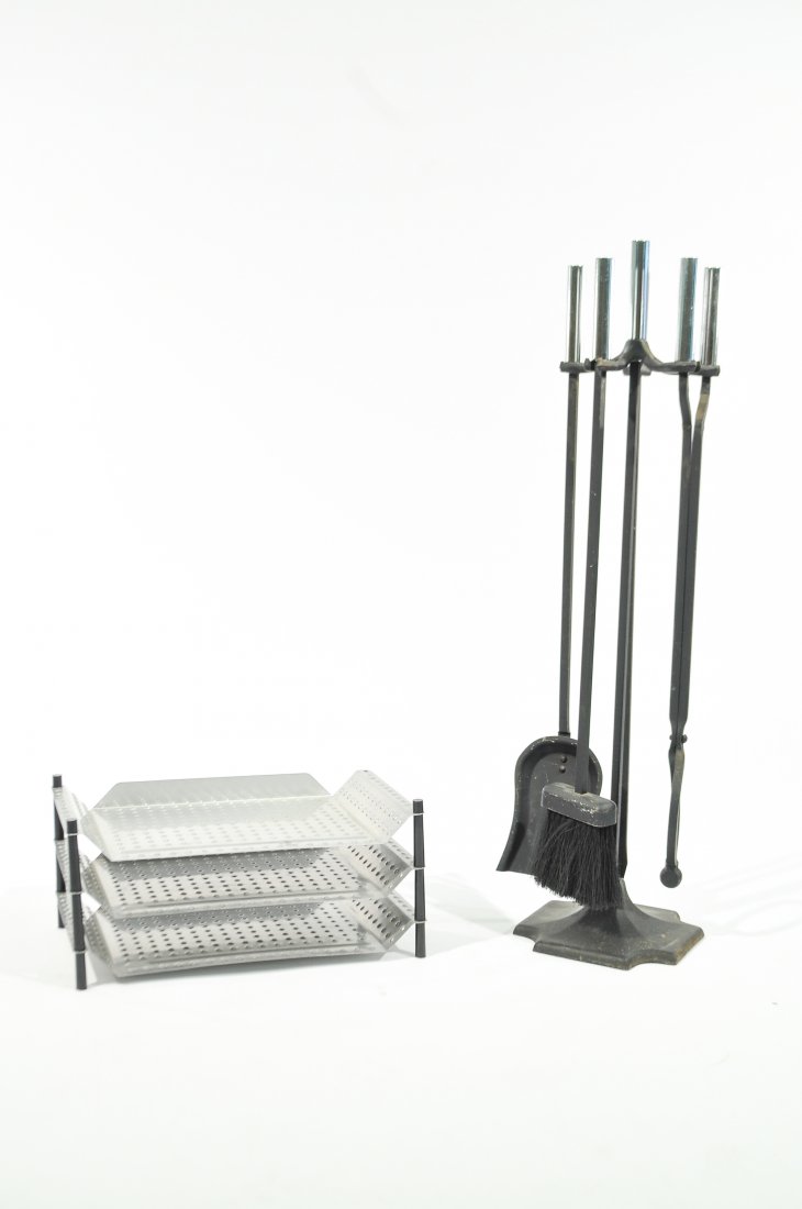 MID-CENTURY FIREPLACE TOOLS AND ORGANIZER (1 of 9)