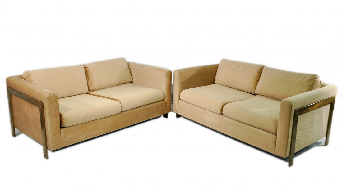 PAIR OF ERWIN LAMBETH LOVESEATS (1 of 6)