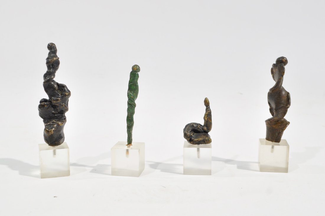 MID-CENTURY ABSTRACT BRONZE FIGURE GROUPING (1 of 9)