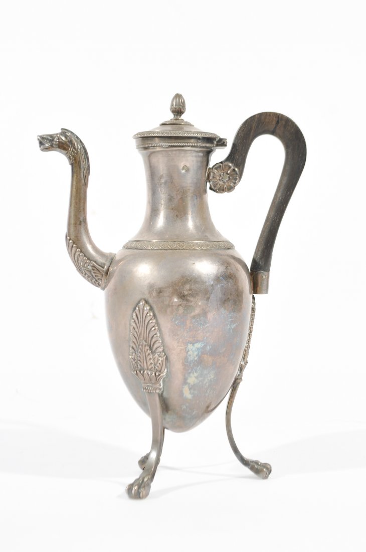 FRENCH EMPIRE SILVER COFFEE POT (1 of 10)